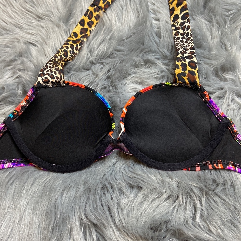 RARE Victoria’s Secret Leopard and Skull Very Sexy Print Bombshell Bikini Top - Picture 13 of 16